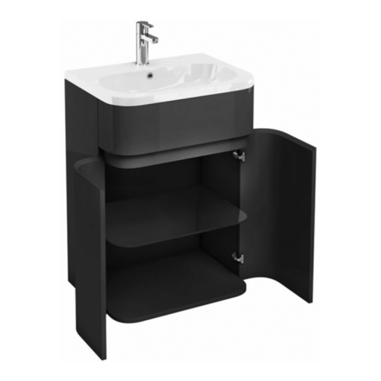 D45 Gullwing cabinet with 600 Quattrocast basin