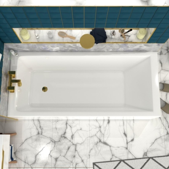 Galaxy 1800 Large Single Ended Bath Extra Product Image For Galaxy Square Single Ended Bath 3