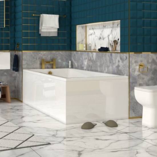 Galaxy Square Single Ended Square Bath Galaxy 1700 Large Bath