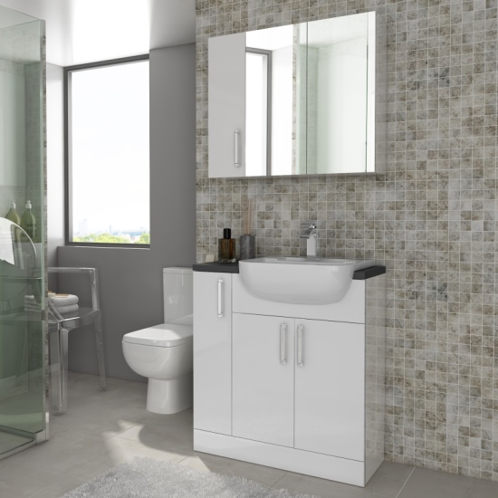 Oliver 800 Fitted Cloakroom Furniture: Vanity Unit & Storage Extra Product Image For Oliver 800 Fitted Cloakroom Furniture: Vanity Unit & Storage 2