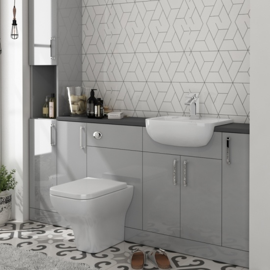 Oliver 1900 Fitted Furniture: Combination Vanity Unit, Storage Cabinets & Toilet Extra Product Image For Oliver 1900 Fitted Furniture: Combination Vanity Unit, Storage Cabinets & Toilet 2