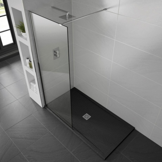 Black Shower Trays Slate Slimline Rectangle Various Sizes from 1000mm up to 1700mm Extra Product Image For Black Shower Trays Slate Slimline Rectangle Various Sizes From 1000mm Up to 1700mm 2