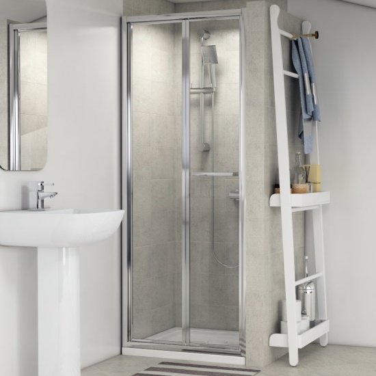 Radiant Reduced Height Bifold Shower Door 900mm