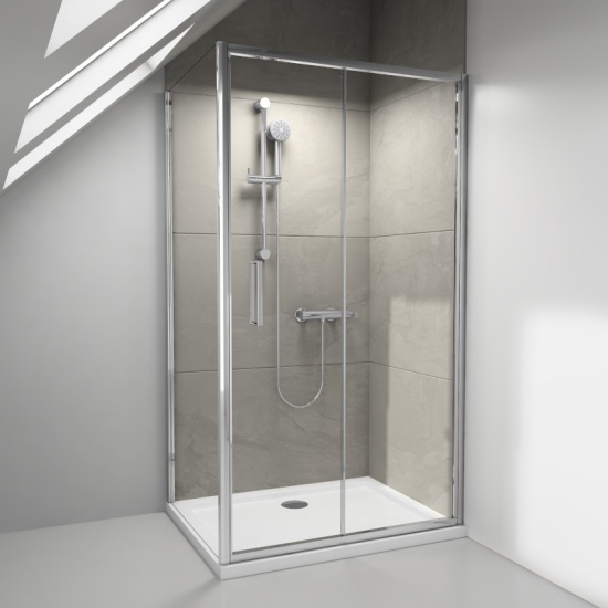 Radiant Sliding Shower Door Reduced Height 1000mm