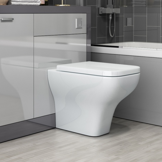 Grove 1500 Bathroom Furniture Suite: Combination Vanity Unit with Straight Shower Bath, Platinum Grey Extra Product Image For Grove Straight Bath Suite Platinum Grey 1