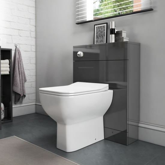 Patello Grey Shower Suite 1000 Vanity Storage Corner Shower BTW Toilet