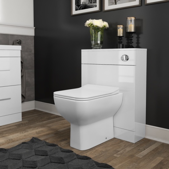 Back to Wall Toilet Unit  Bathroom Suite Back to Wall White Unit