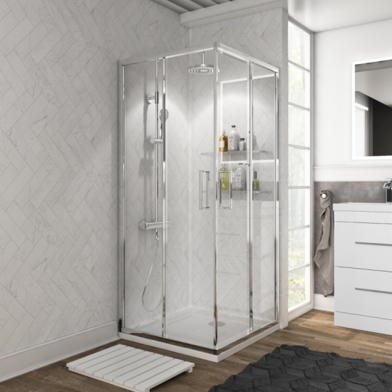 Corner Shower Cubicle Sliding Doors Corner Shower Cubicle for Bathroom Shower Suite
