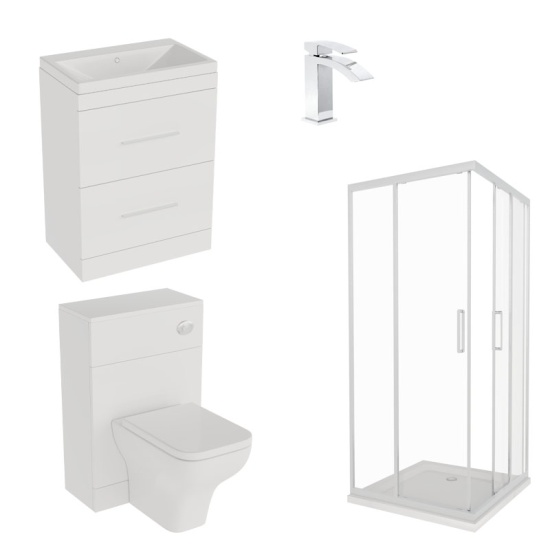 1200mm Vanity Unit with Back to Wall Toilet Vanity Unit with 2 draws and Back to wall Toilet