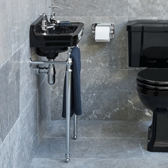 Burlington Jet Black 510 Washstand Basin