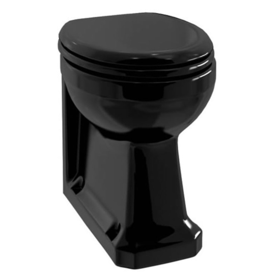 Burlington Jet Black Back to Wall Toilet Pan
