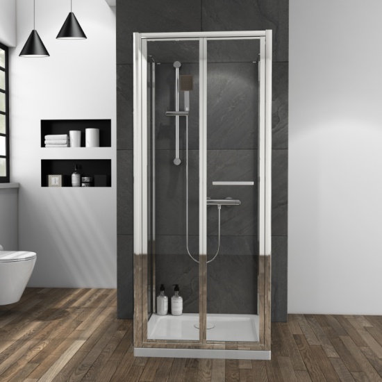 Radiant Reduced Height 3 Sided Shower Enclosure Bifold 760