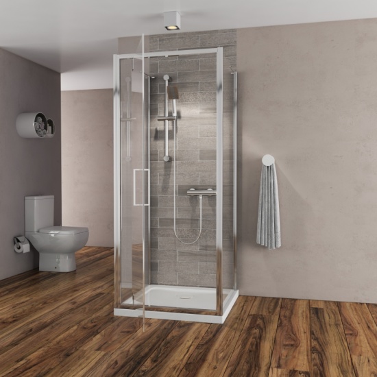 Radiant Reduced Height 3 Sided Shower Enclosure Pivot 760