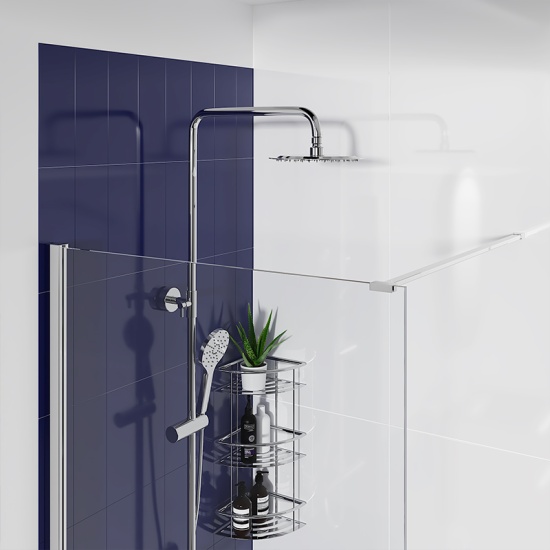 Radiant 1200 Hinged Walkin Recess Shower Enclosure