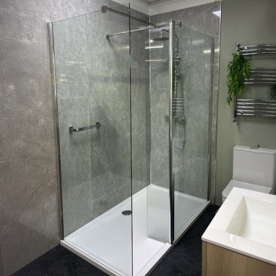 Radiant 1600 Hinged Walkin Corner Shower Enclosure Radiant 1600 Hinged Walkin Corner Shower Enclosure