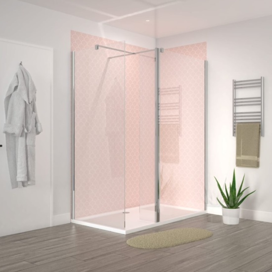Radiant 1500 Walk In Corner Main End Panel with Flipper