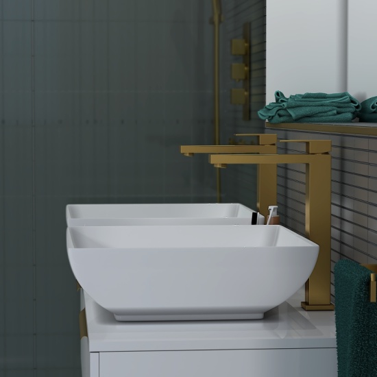 Jivana 1200 Wall Double Countertop Vanity Unit White Jivana 1200 Wall Double Countertop Vanity Unit White