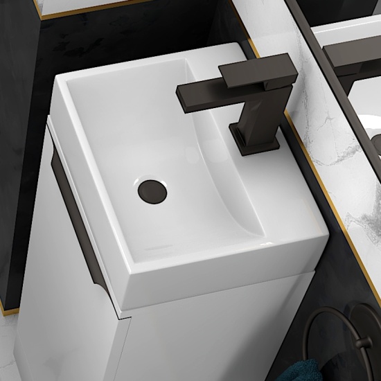 Jivana 325 White Basin Cabinet WC Toilet Unit Jivana 325 White Basin Cabinet WC Toilet Unit