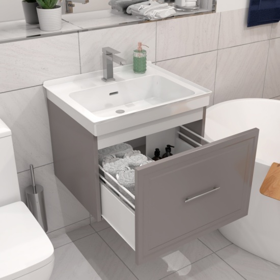 Chester 600 Wall Sink Unit Cashmere Chester 600 Wall Sink Unit Cashmere