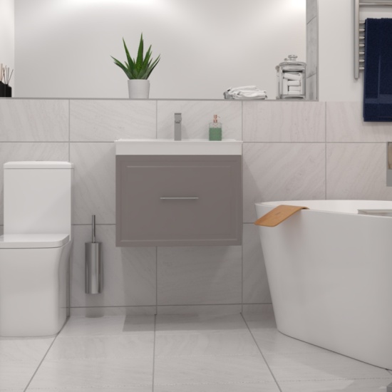 Chester 600 Wall Sink Unit Cashmere Chester 600 Wall Sink Unit Cashmere