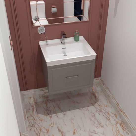 Chester Traditional 600 Small Suite: Wall Hung Cashmere Vanity Unit & Close-coupled Toilet Extra Product Image For Cheste Traditional Small Suite 2