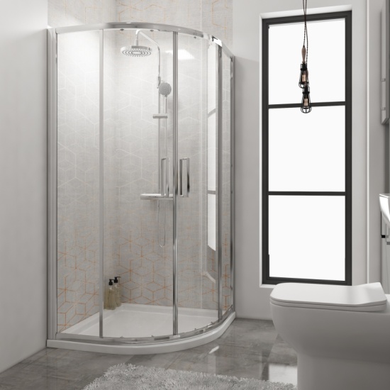 Oliver 1900 Fitted Furniture Shower Suite: Combination Vanity Unit, Tall Boy, Toilet & Mirror Cabinet with 900 Quad Shower Enclosure Extra Product Image For Oliver Suite Fitted Furniture Suite Combination 7
