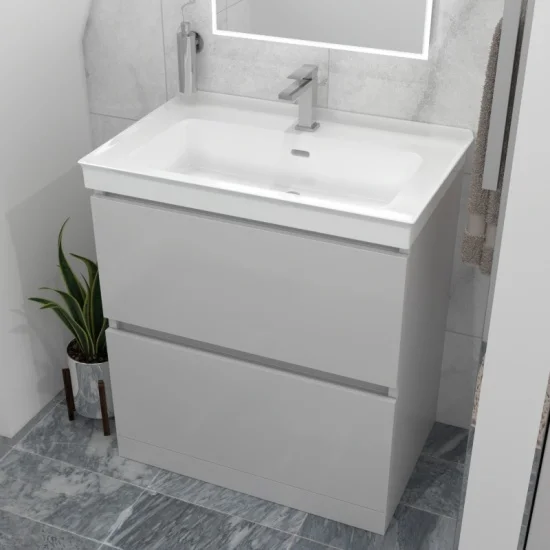 Ashford 800 Grey Bath Suite Vanity Toilet Shower Bath