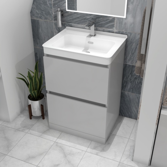 Ashford 600 Grey Basin Unit BTW Toilet Shower Bath
