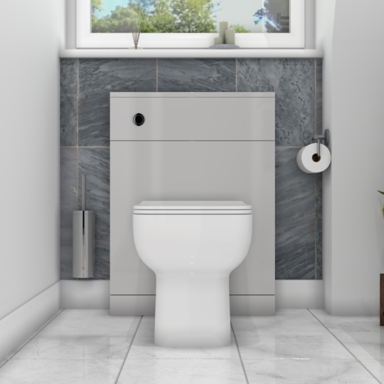 Back to Wall Toilet in Grey  Toilet with Back to wall unit in pearl grey