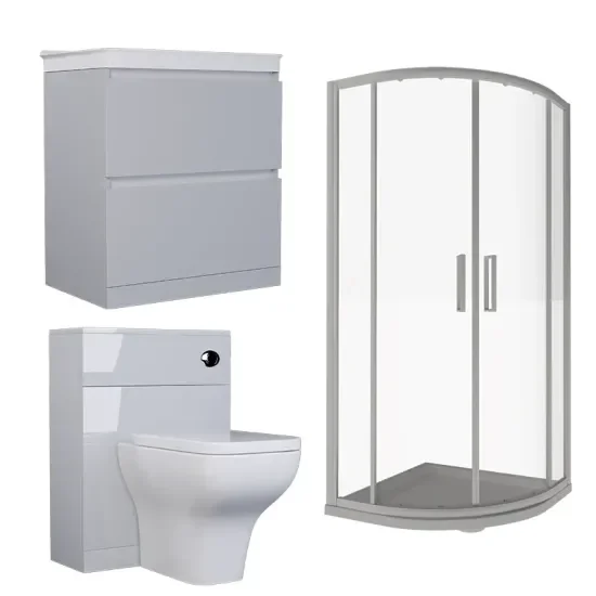Ashford 800 Grey Basin Unit BTW Toilet Quad Shower Ashford 800 Grey Basin Unit BTW Toilet Quad Shower