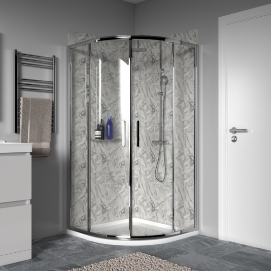 Ashford 800 Grey Basin Unit BTW Toilet Quad Shower