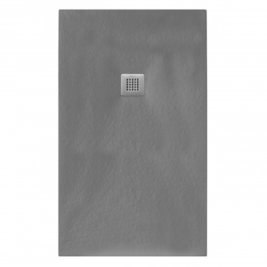 Top view of Stone Resin Shower Tray in Grey