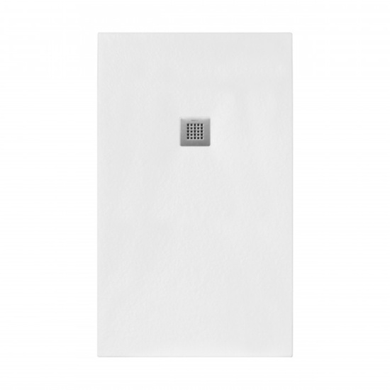 Top view of Stone Resin Shower Tray in White