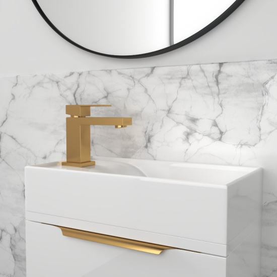 BC Gold Mini Basin Tap with Waste, Single Lever Extra Product Image For Bc Mini Gold Tap 2