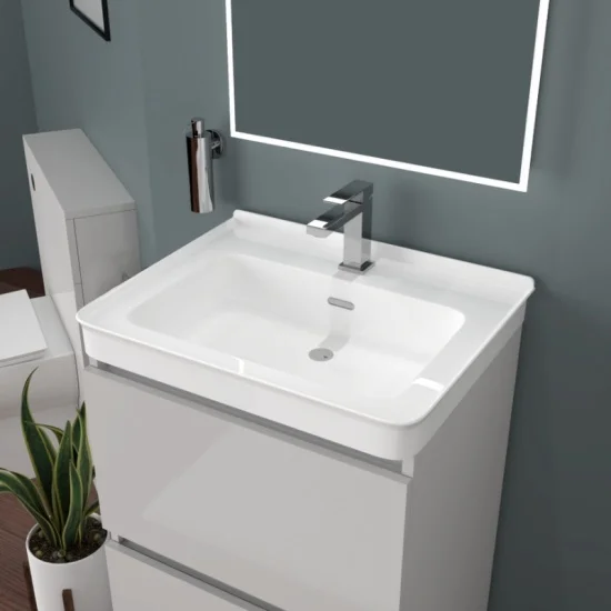Ashford 600 Grey Bath Suite Basin Unit BTW Toilet