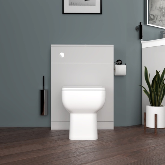 Ashford Back to Wall Toilet in Grey Back to wall Unit with toilet