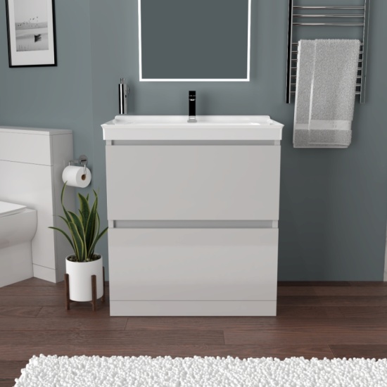 Ashford 800 Bath Suite Grey Basin Unit BTW Toilet