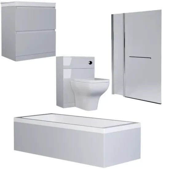Ashford 800 Bath Suite Grey Basin Unit BTW Toilet Ashford 800 Bath Suite Grey Basin Unit BTW Toilet