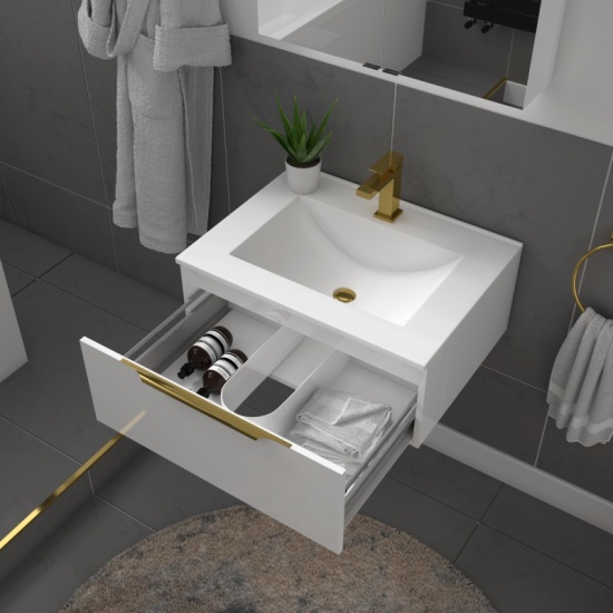 Jivana Suite Straight Bath 600 White Sink Unit Back To Wall Toilet