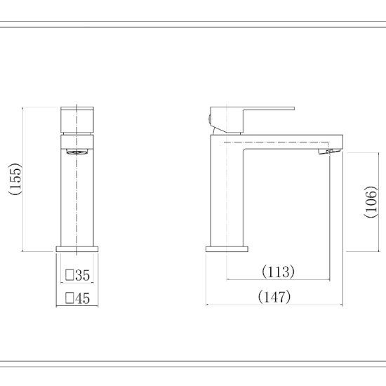 Extra Product Image For Slade Basin Mono Mixer Tap With Waste Chrome Drawing 1