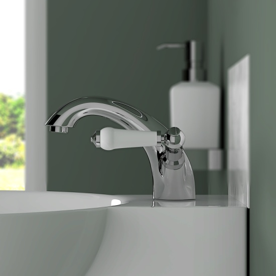 Clarice Traditional Chrome Mono Mixer Tap Lever