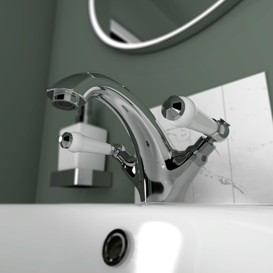 Clarice Traditional Chrome Mono Mixer Tap Lever Clarice Traditional Chrome Mono Mixer Tap Lever