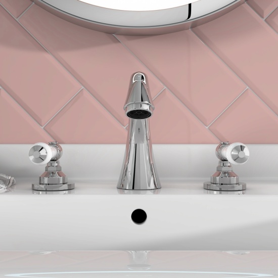 Clarice Traditional Chrome 3 Hole Mixer Tap Lever Clarice Traditional Chrome 3 Hole Mixer Tap Lever