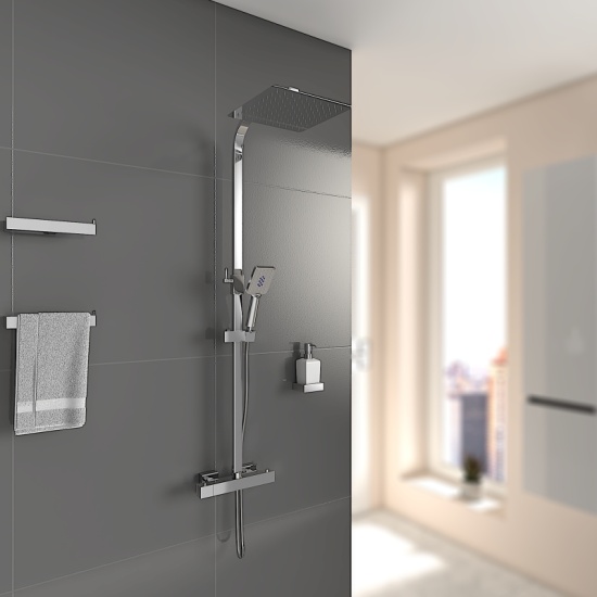 Twiss Square Shower Rail Kit Twiss Square Shower Rail Kit