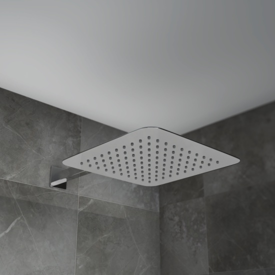 Ribble 2 Outlet Wall Shower Set Head Handset Bracket