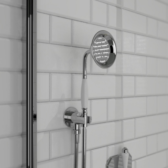 Carmel Traditional 3 Outlet Shower Set Head Handset Bath Spout