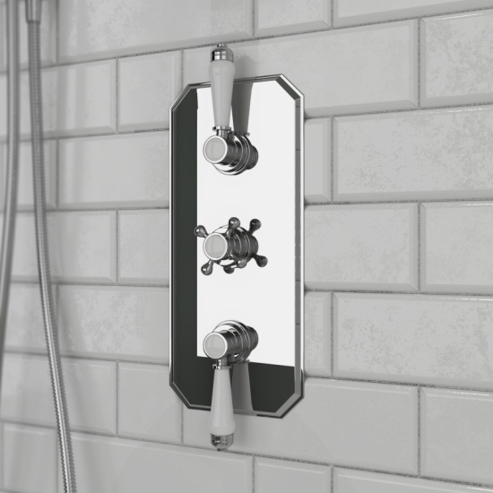 Carmel Traditional 3 Outlet Shower Set Head Handset Bath Spout Carmel Traditional 3 Outlet Shower Set Head Handset Bath Spout
