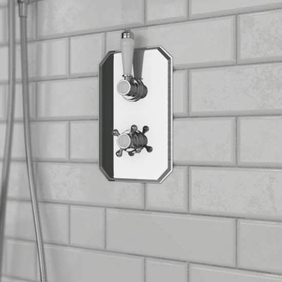 Carmel Traditional 2 Outlet Shower Set Head Handset Carmel Traditional 2 Outlet Shower Set Head Handset