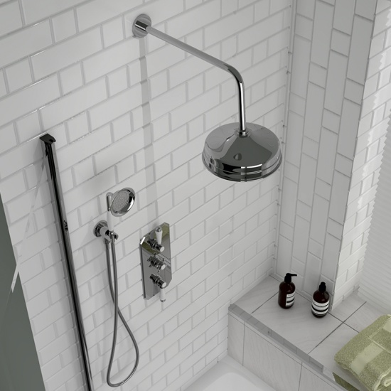 Carmel Traditional 2 Outlet Shower Set Head Handset Carmel Traditional 2 Outlet Shower Set Head Handset