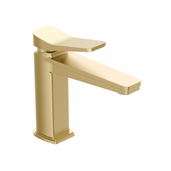 JTP Hix Brushed Gold Sink Mixer Tap